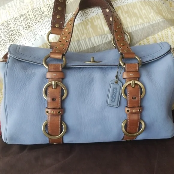 Coach Suede Handbag - Picture 1 of 6